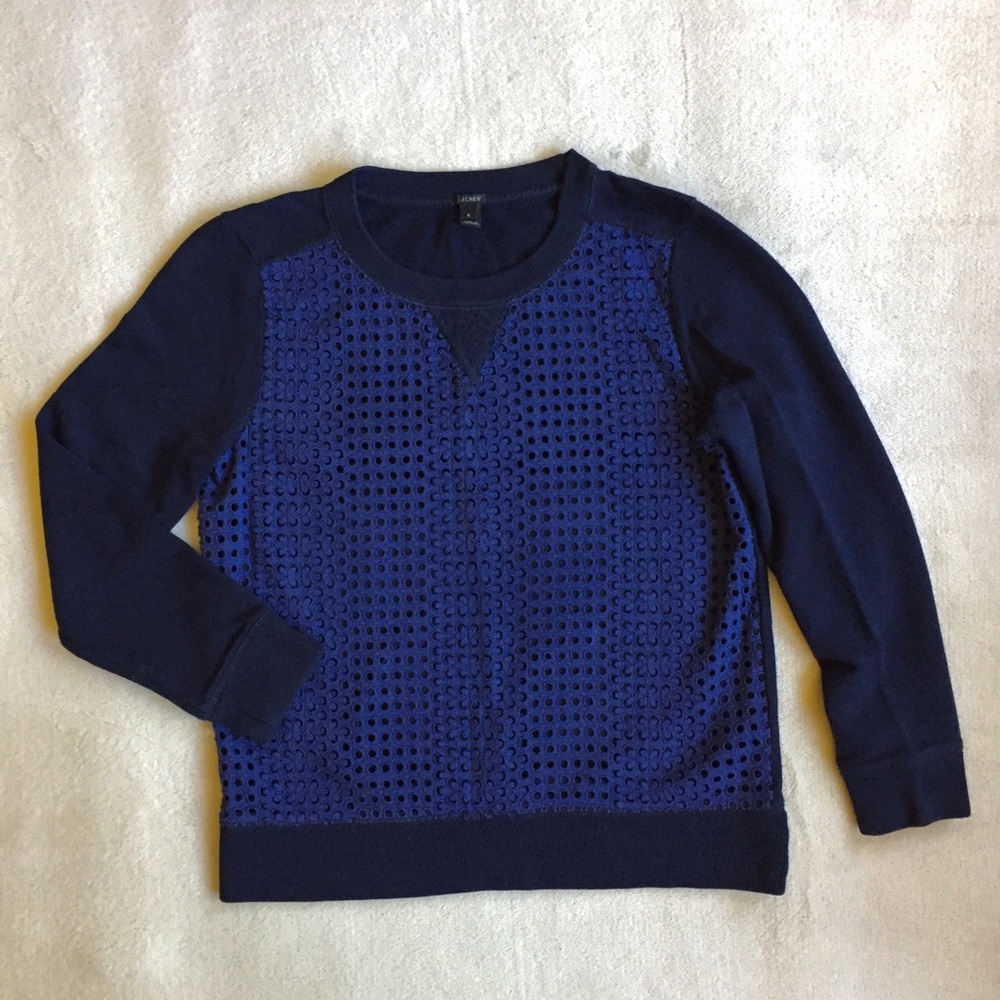 J. Crew Eyelet Sweatshirt